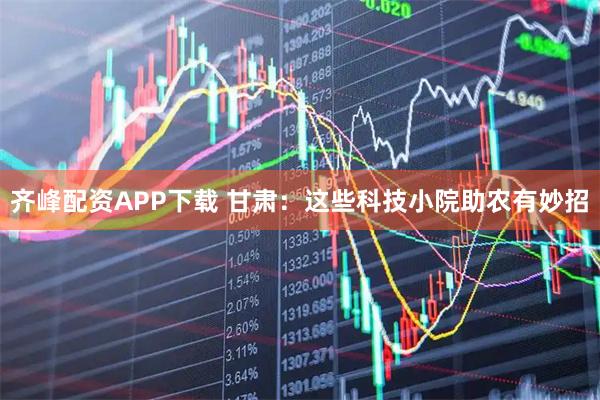 齐峰配资APP下载 甘肃：这些科技小院助农有妙招