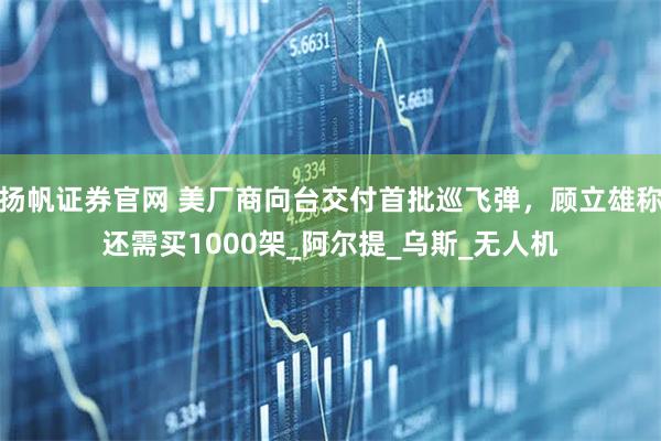 扬帆证券官网 美厂商向台交付首批巡飞弹,顾立雄称还需买1000架_阿尔提_乌斯_无人机